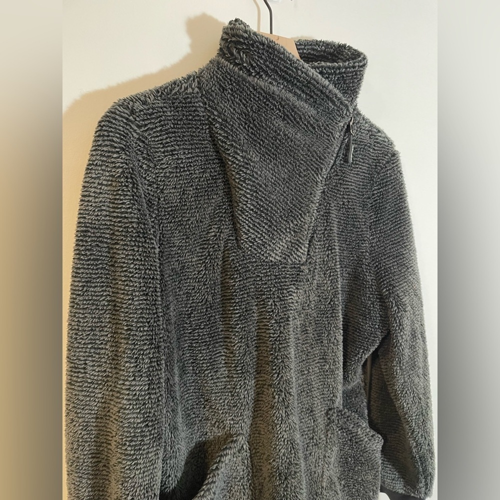 Heim Made Sherpa Fleece Pullover Super Soft & Cozy Lounge Gray Size Medium - Picture 5 of 11